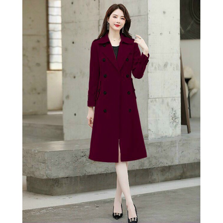 Áo khoác kaki nữ dáng dài phối nút siêu sang - Mua áo khoác nữ đẹp | BigBuy360 - bigbuy360.vn
