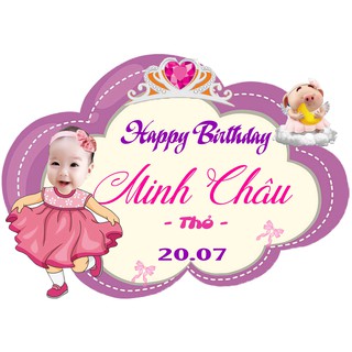 Banner sinh nhật bảng tên sinh nhật cho bé trai bé gái- Trang trí sinh nhật thôi nôi đầy tháng