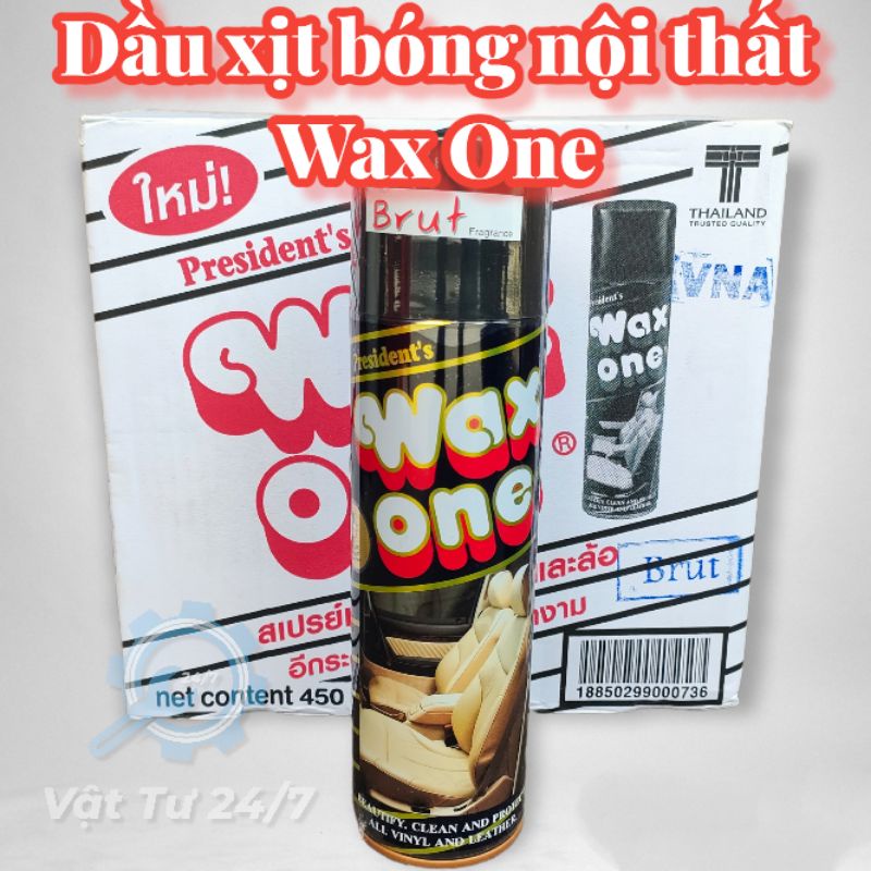 Bình Dầu xịt Waxone đánh bóng đồ nệm da đồ gỗ nội thất xe hơi Wax One chính hãng 450ml