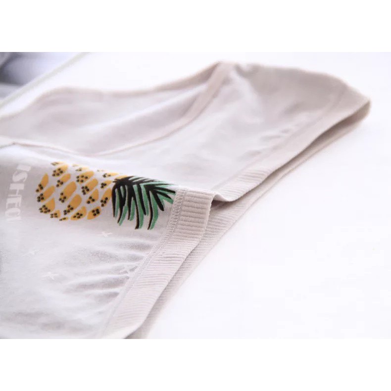 Quần Lót Nữ Cotton hoạ tiết hình quả dứa kháng khuẩn lên dáng sexy mẫu A002