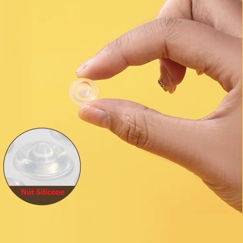 10 Nút Đệm - Kingler, Trong Suốt Silicone Tự Dán, Tiện Dụng Giúp Chống Va Đập Cánh Cửa, Đồ Đạc Trong Gia Đình, 1750