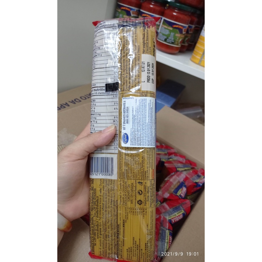 [Hàng chính hãng] MỲ Ý SPAGHETTI hiệu DIVELLA - cọng tròn Gói 500gr
