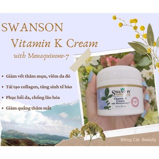 VITAMIN K SWANSON - KEM DƯỠNG DA GIẢM THÂM ĐỎ CHIẾT 5ML