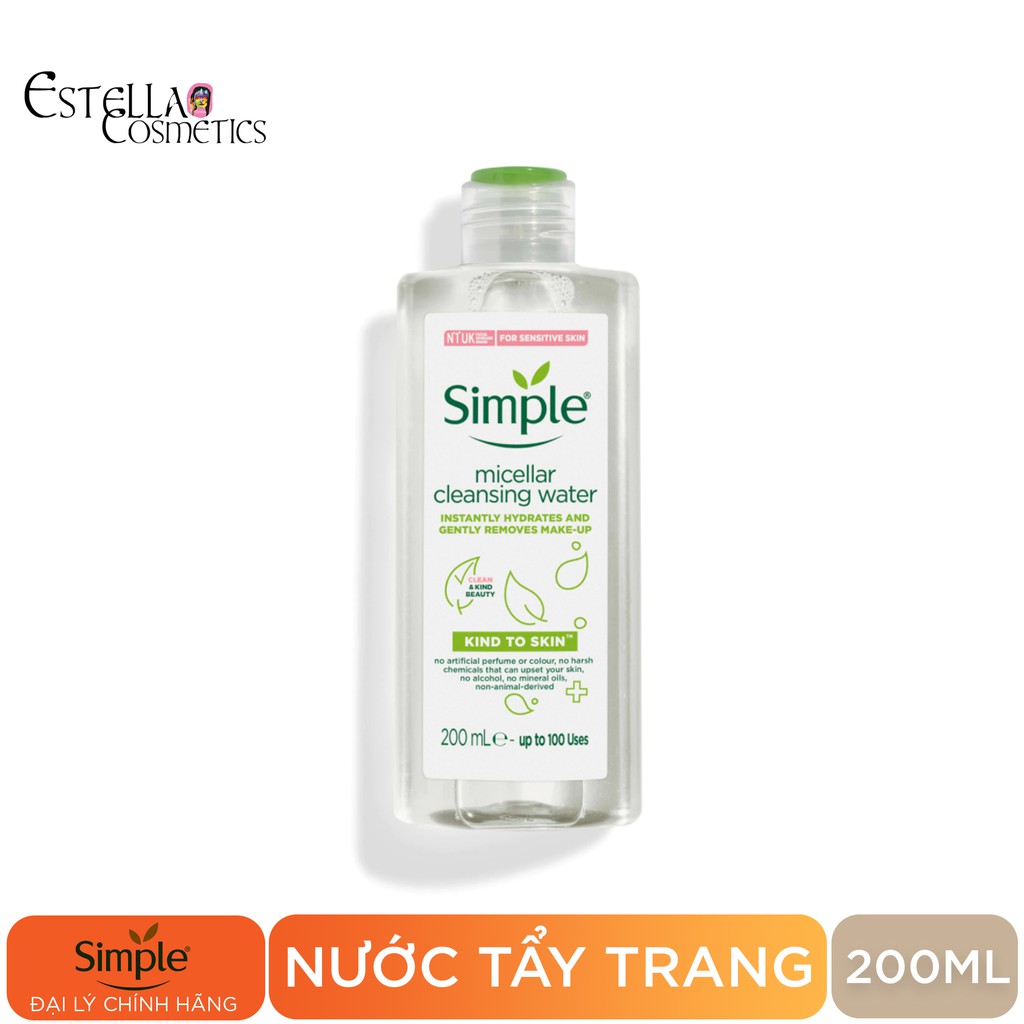 Nước Tẩy Trang Simple Micellar Cleansing Water 200ml