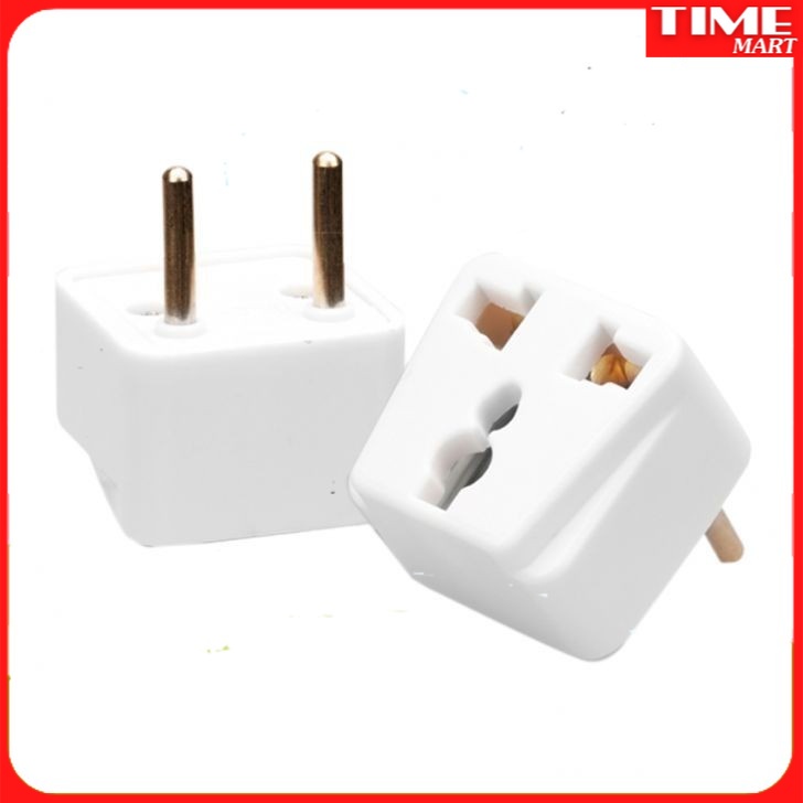 Phích cắm chuyển 3 chấu sang 2 chấu Vinakip dùng cho nhiều chuẩn phích cắm 3 chấu [TIME_MART]