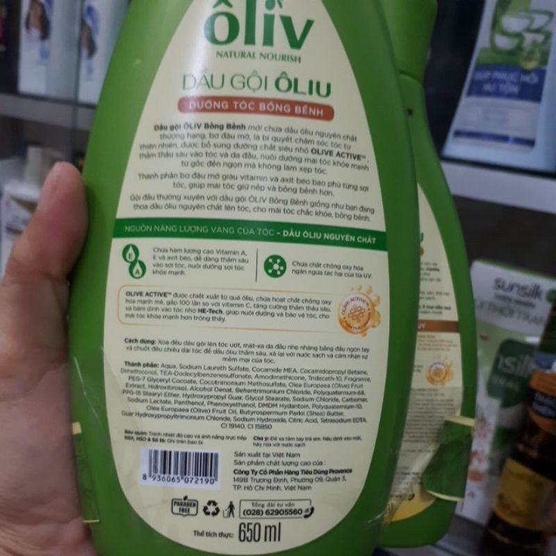 DẦU GỘI ÔLIV 650ML TẶNG DẦU TẮM ÔLIV 165ML