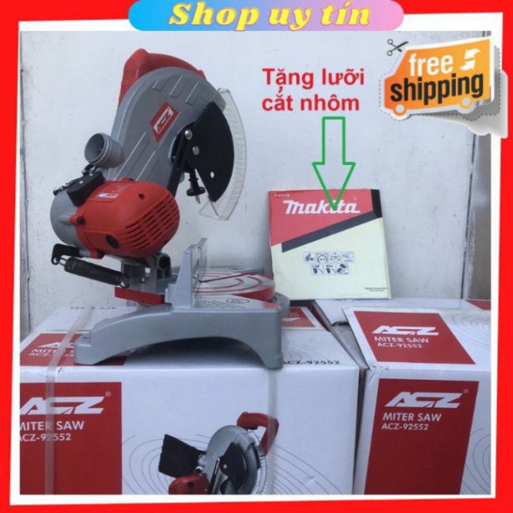 Máy cắt nhôm acz 1800w cưa cắt gỗ tặng lưỡi cắt công nghệ Nhật Bản