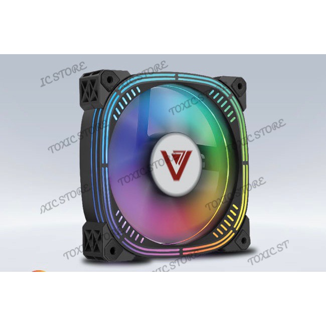 Quạt Tản Nhiệt, Fan Led RGB - Tự Động Đổi Màu, Không Cần Hub ((Không kèm ốc)