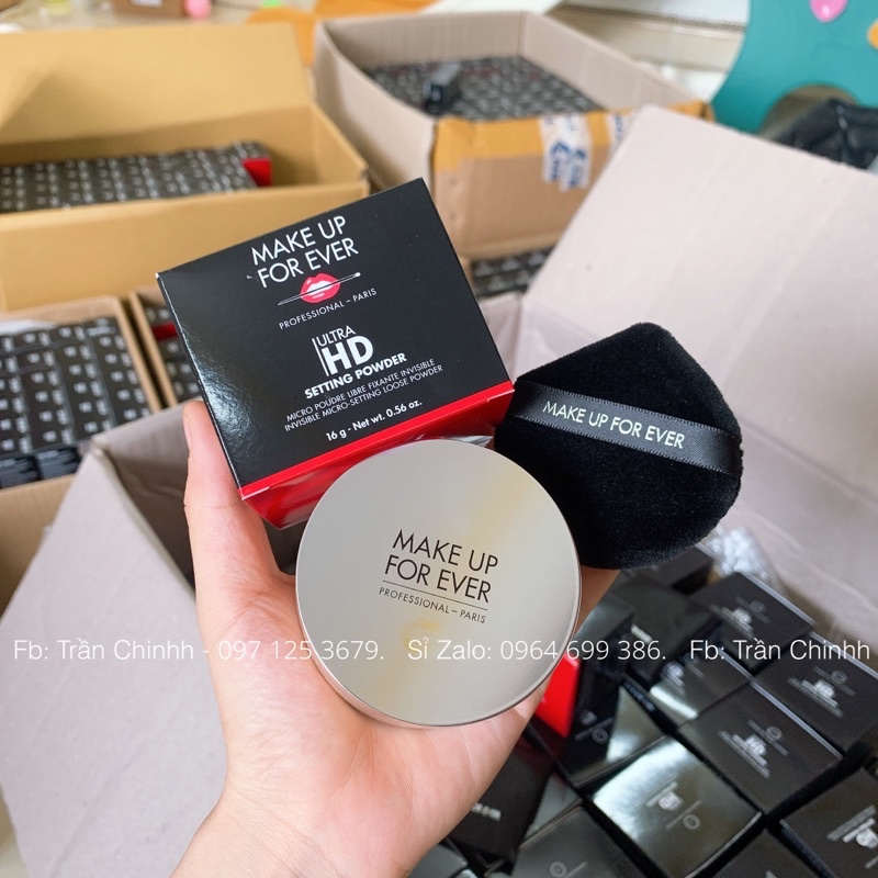 Tone 1.1, 1.2, 2.0 - Phấn phủ bột nắp bạc MAKE UP FOR EVER Ultra HD Skin Setting Powder makeup forever {ChiinBeauty}