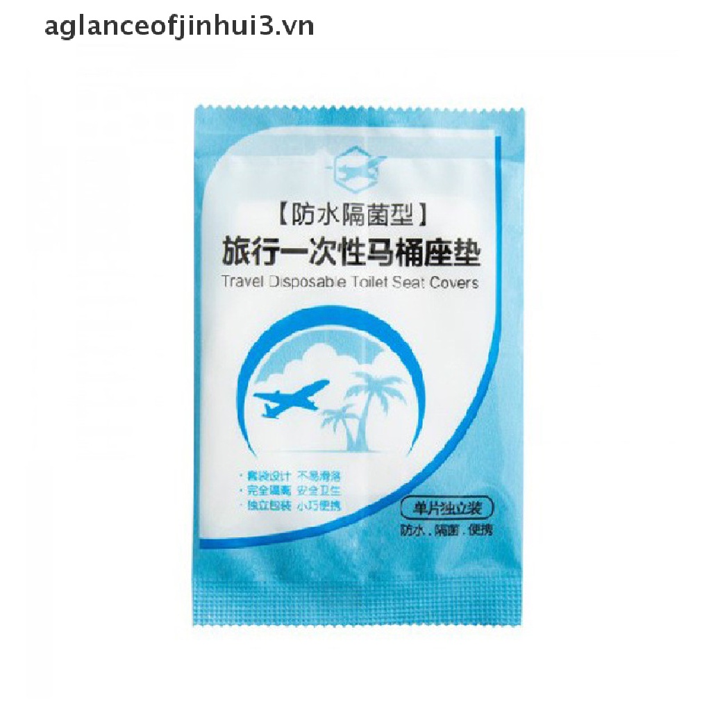 Set 50 Miếng Lót Bồn Cầu Bằng Nhựa PE An Toàn Dùng Một Lần