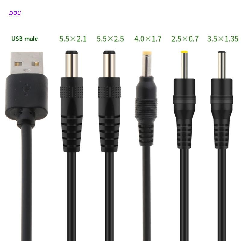 Cáp sạc chuyển đổi giắc USB sang DC 5.5x2.1 5.5x2.5 3.5x1.35 4.0x1.7 2.5x0.7