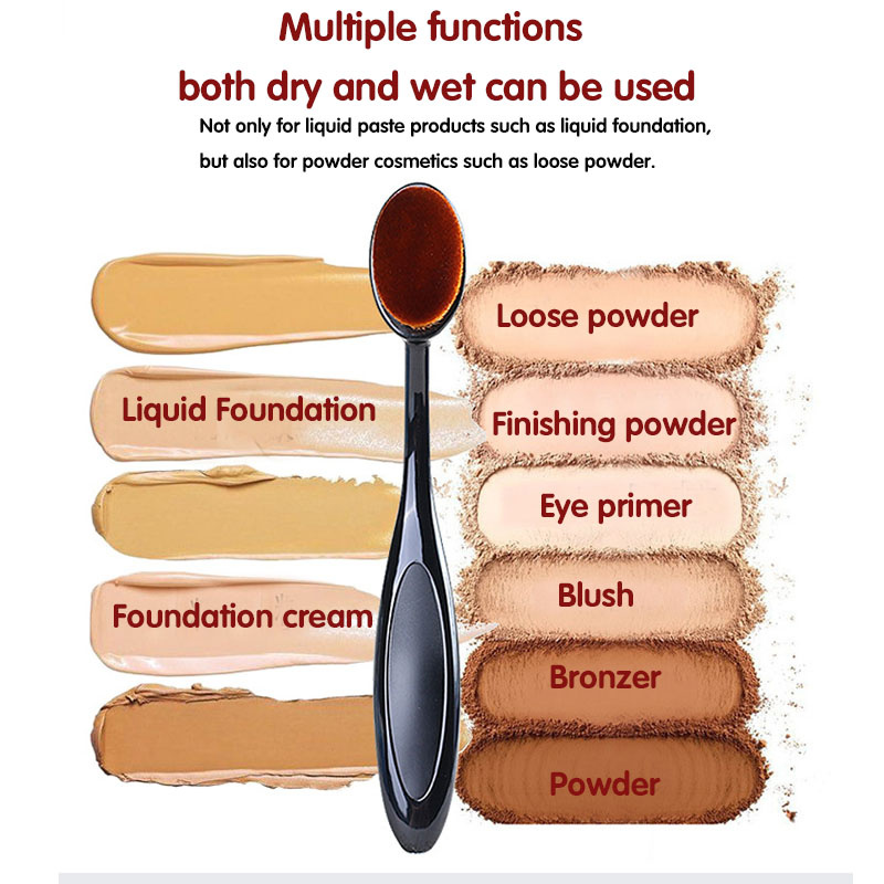 Portable Foundation Brush BB Cream Blush Liquid Brush Concealer Powder Makeup Brushes Nylon Beauty Cosmetic Tools Soft Make up Brush