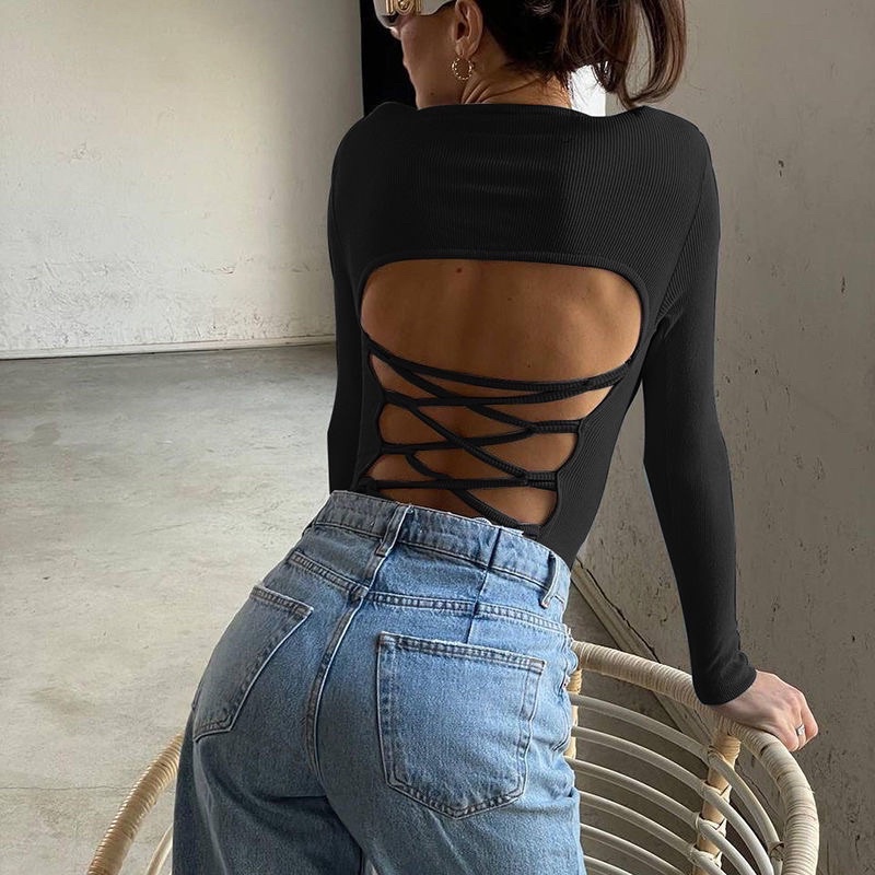 [HÀNG ORDER] Bodysuit tay dài đan dây lưng hàng taobao | BigBuy360 - bigbuy360.vn