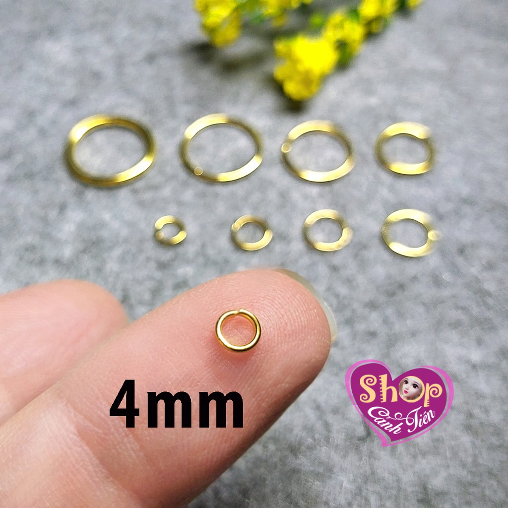 10g Khoen Tròn Thủ công Đủ Size (4-16mm) Mạ Vàng, Mạ Bạc làm trang sức Handmade