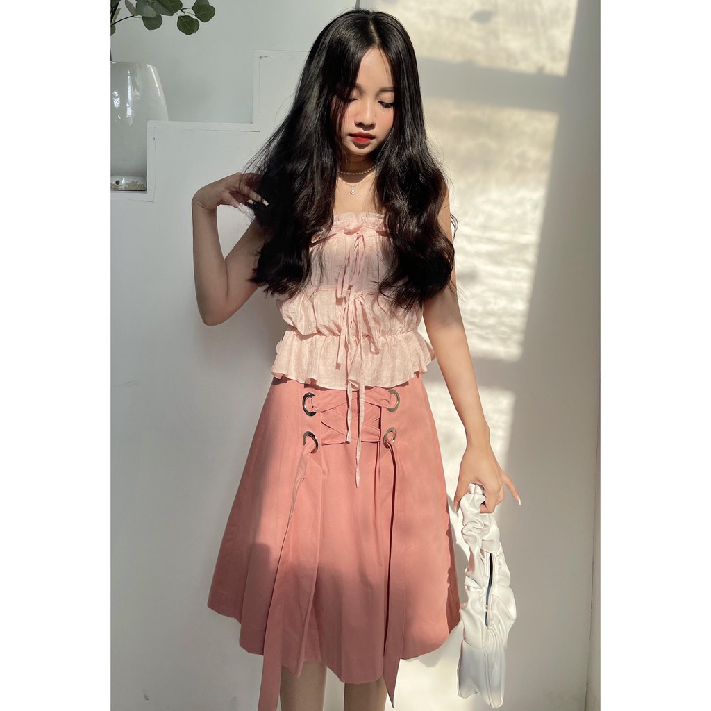 ÁO THIẾT KẾ CROPTOP DÂY NƠ