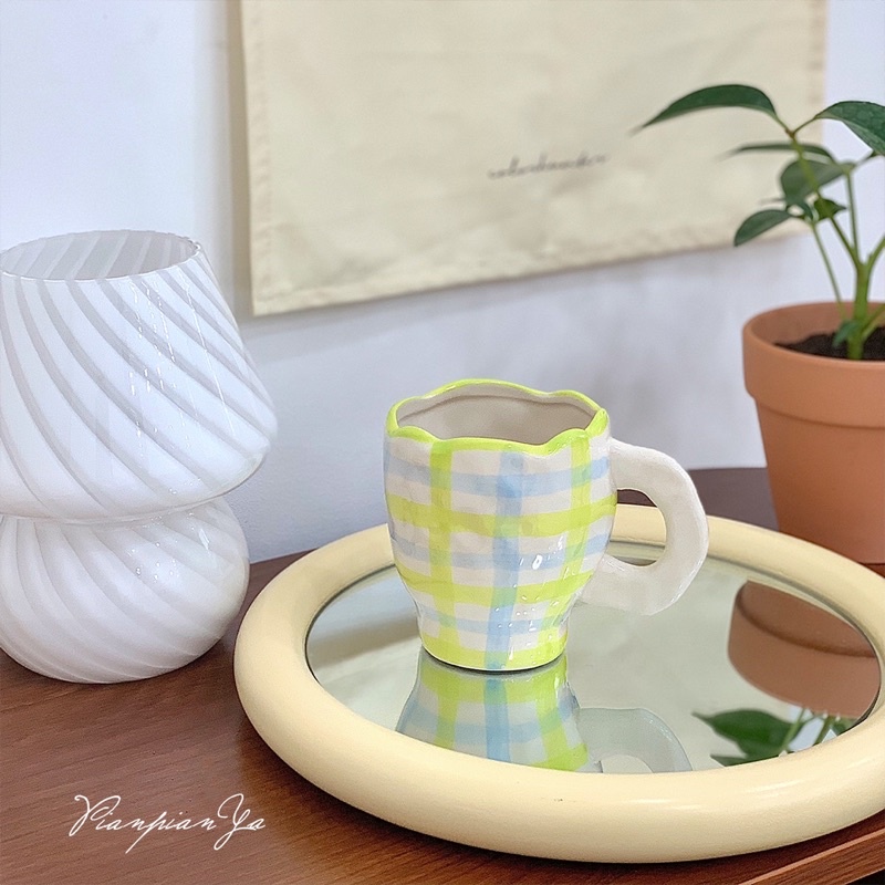 Ly/Cốc gốm sứ phong cách Retro hoạ tiết dễ thương