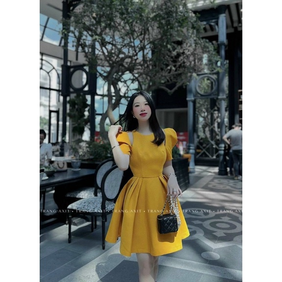 Đầm Váy Xoè Khoét Vai 3 Màu