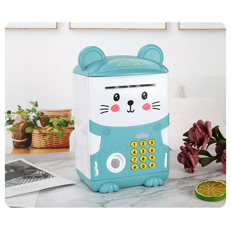 Két sắt mini dấu vân tay hình mèo,,,