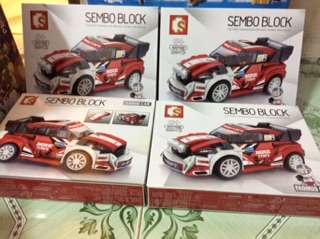 Mẫu Lego SemBo Block 607012 Xe Đua (216 mảnh)