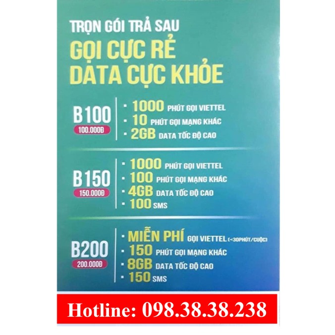 SIM VIETTEL TRẢ SAU - ĐẦU 09 CÓ TAM HOA 000, 111, 222, 333, 555 GIỮA MỚI NHẤT