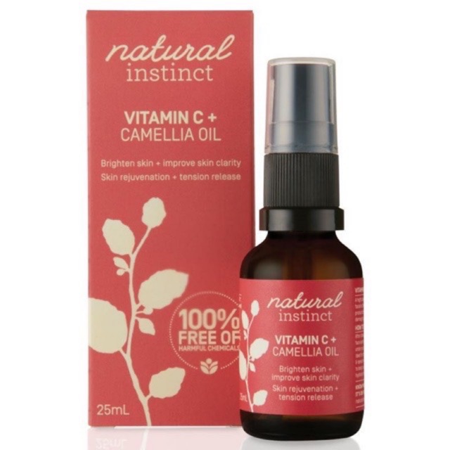 (Order Úc) Dầu dưỡng sáng da Natural Instinct Vitamin C + Camellia Oil 25ml hàng order từ Australia