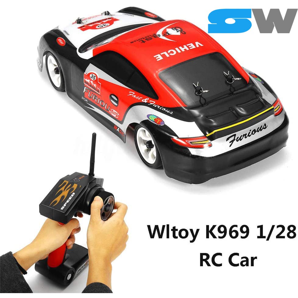 Xe Drift  Cỡ Nhỏ Điều Khiển Từ Xa Tốc Độ Cao Wltoys K969, Hai Cầu, Khung Kim Loại Siêu Bền 1/28 2.4G 4WD Brushed RC Car