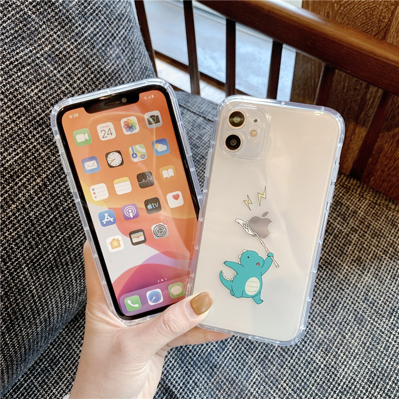 Ốp Điện Thoại Trong Suốt In Hình Khủng Long Hàn Quốc Cho Iphone 12 I11 Pro Max Se2 Xr | BigBuy360 - bigbuy360.vn