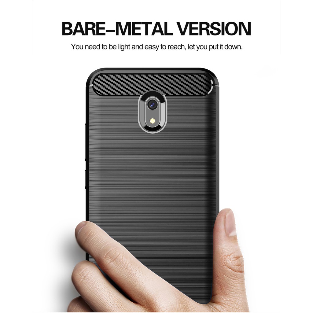 Ốp lưng Xiaomi Redmi 8 / Redmi 8A Cacbon phay xước chống sốc chống vân tay