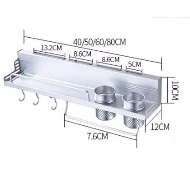 Kệ Đựng Gia Vị 2 Ngăn 8dk Rcup (Rd568N40 Nhôm 40cm) | BigBuy360 - bigbuy360.vn