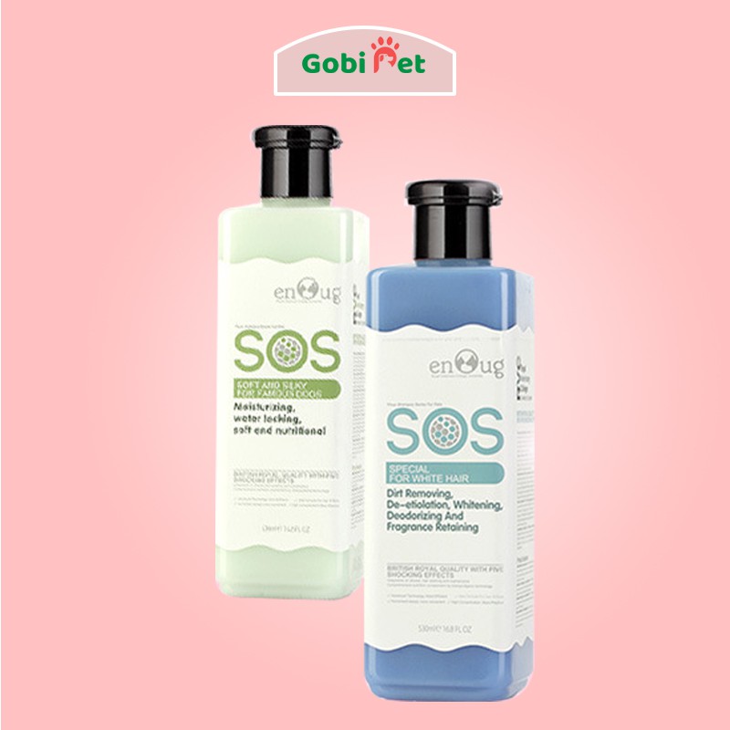 Sữa tắm SOS làm mềm mượt lông cho chó mèo thú cưng chai 530ml - Gobi Pet