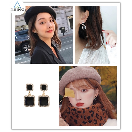 Khuyên tai đính đá phong cách Hàn Quốc thanh lịch dành cho nữ