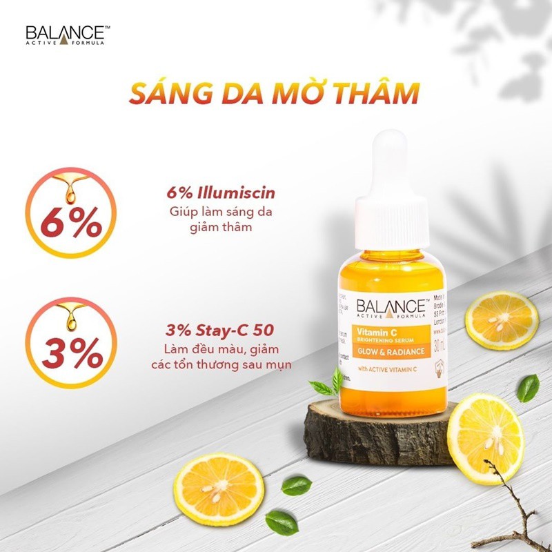 Tinh Chất Mờ Thâm Dưỡng Trắng Da Balance Active Formula Vitamin C Brightening Serum 30ml