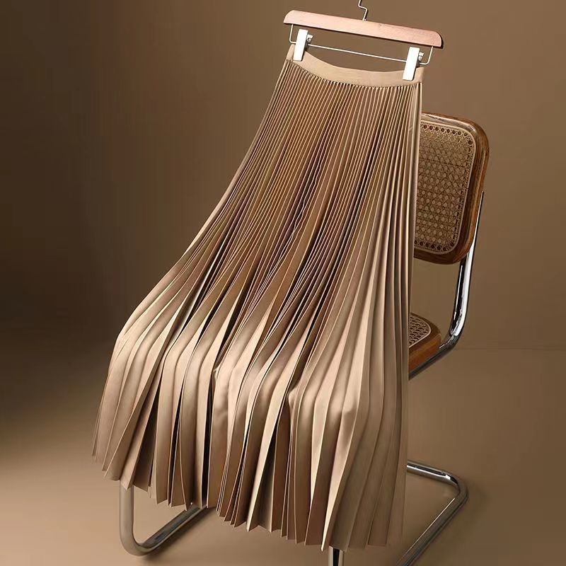 Chân Váy Satin Lưng Cao Dáng Chữ A Màu Trơn Thời Trang Mùa Hè 2022