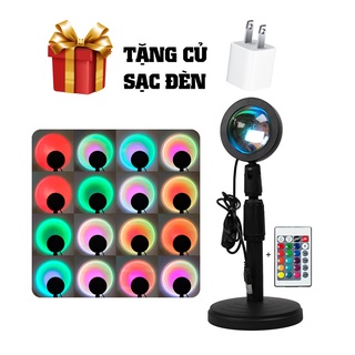 Đèn hoàng hôn cầu vồng,rose, sunset lamp 4 – 16 màu sống ảo tiktok làm đèn phòng ngủ bóng led quay clip livestream