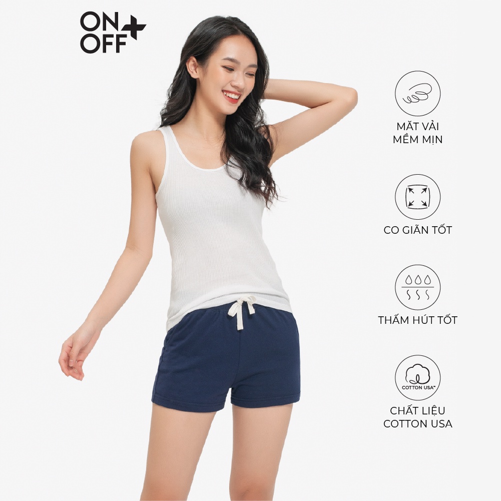 Quần shorts nữ mặc nhà ONOFF thoáng khí, không nhăn nhàu - H16BS19039