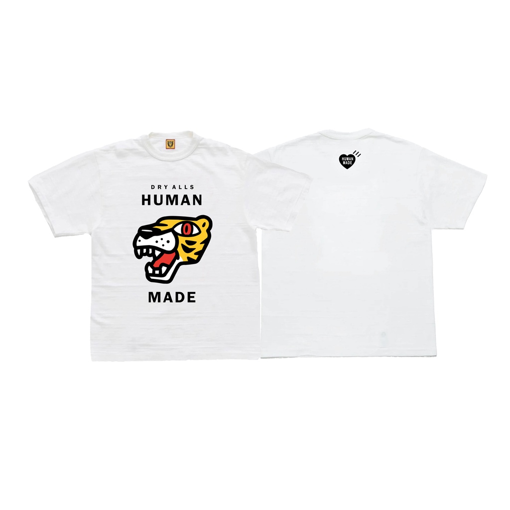 Human Made 21ss Tiger Head Print Tiger Casual Couple Bamboo Cotton Cylindrical Short Sleeve T-Shirt