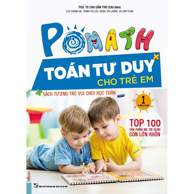 Sách Toán Tư Duy Cho Trẻ Em POMath 4-6 Tuổi - Tái bản 2023 (Combo/lẻ tùy chọn)