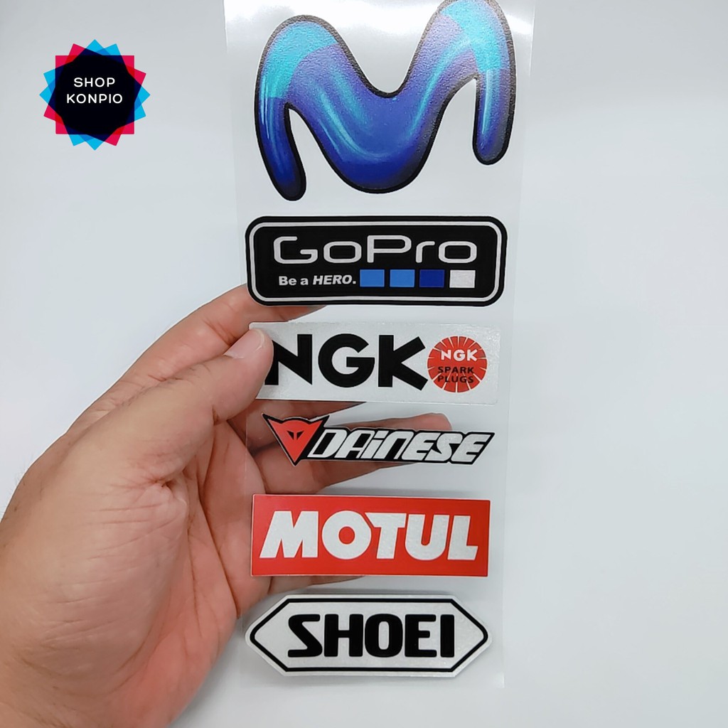 Bộ Tem Sticker Phản Quang Motul Shoei Cao Cấp Dán Xe Máy, Ô Tô, Mũ Bảo Hiểm, Chống Thấm Nước, Chống Bay Màu