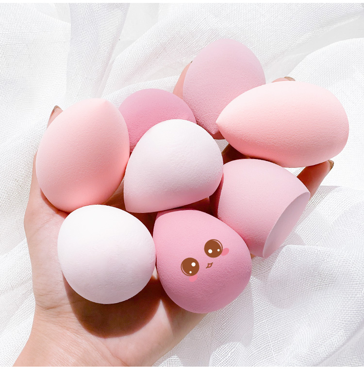 8 Pcs/ Set Wet and Dry Use Makeup Eggs/ Hydrophilic Non-latex Makeup Sponge/ Soft Multi-Purpose Powder Puff with Box