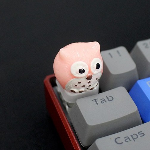 Keycap Lẻ Cú Tròn cực cute ( keycap resin độc lạ )( Keycap Artisan )