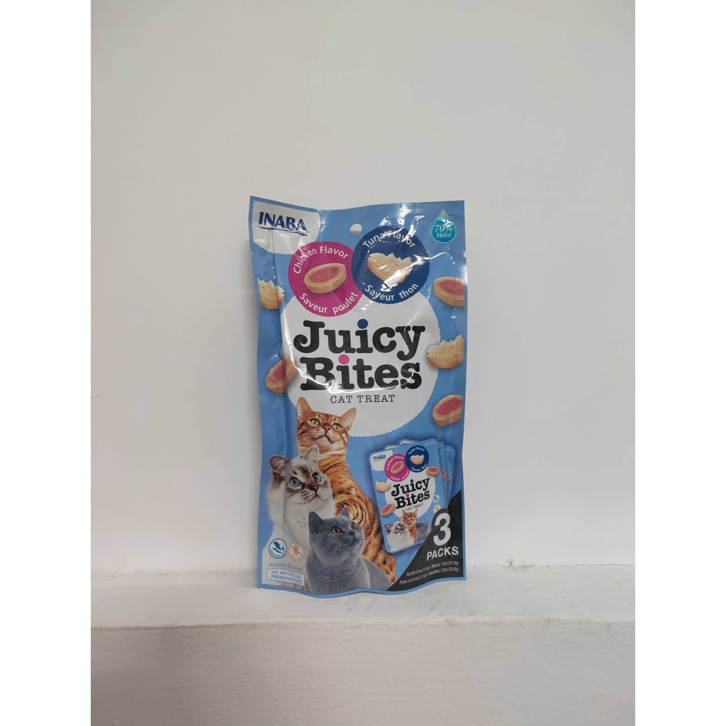 Snack bánh thưởng INABA JUICY BITES dạng mềm cho mèo gói 33,9gram