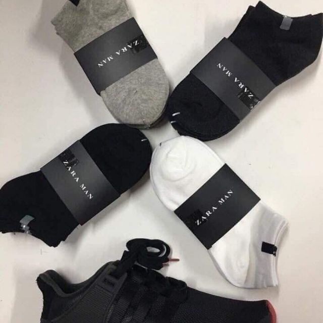 Combo Lố 10 Đôi Tất Vớ Nam Nữ Cổ Ngắn Chất Liệu Cotton Mỏng Mát Thời Trang
