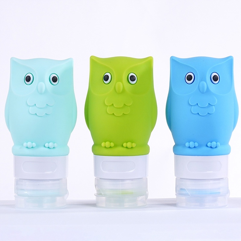 Brroa Bình Đựng Xà Phòng Bằng Silicon Hình Cú Mèo Chống Rò Rỉ Tiện Dụng Khi Đi Du Lịch
