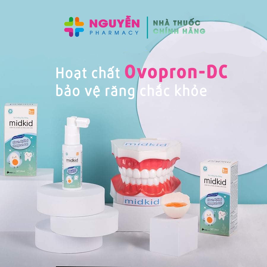 [CHÍNH HÃNG] Xịt Chống Sâu Răng Midkid 30ml - Bảo vệ răng cho bé từ 1 tuổi