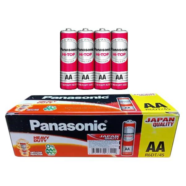 Hộp 60 viên Pin than đỏ AA Panasonic R6DT/4S-V