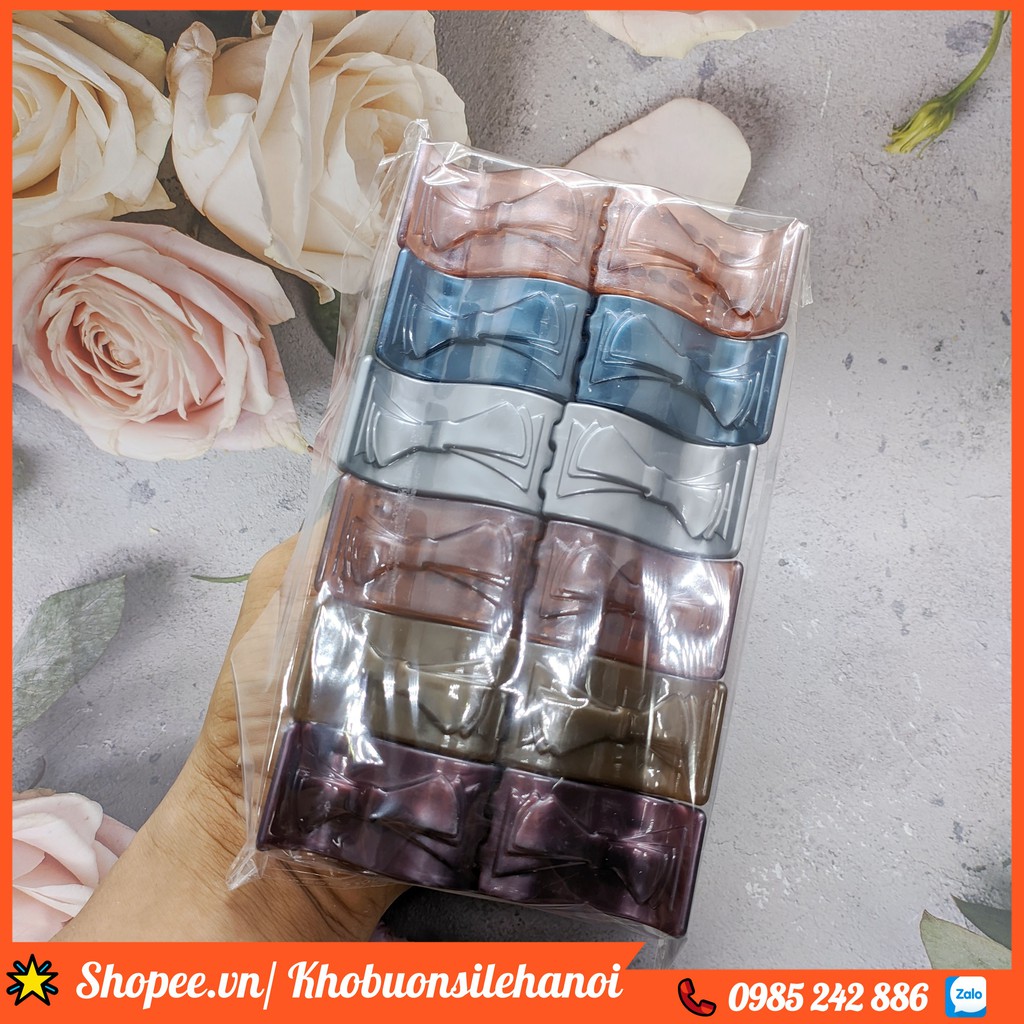 VỈ 12 KẸP CÀNG CUA 5 RĂNG NHÁM MIX MÀU CAO CẤP