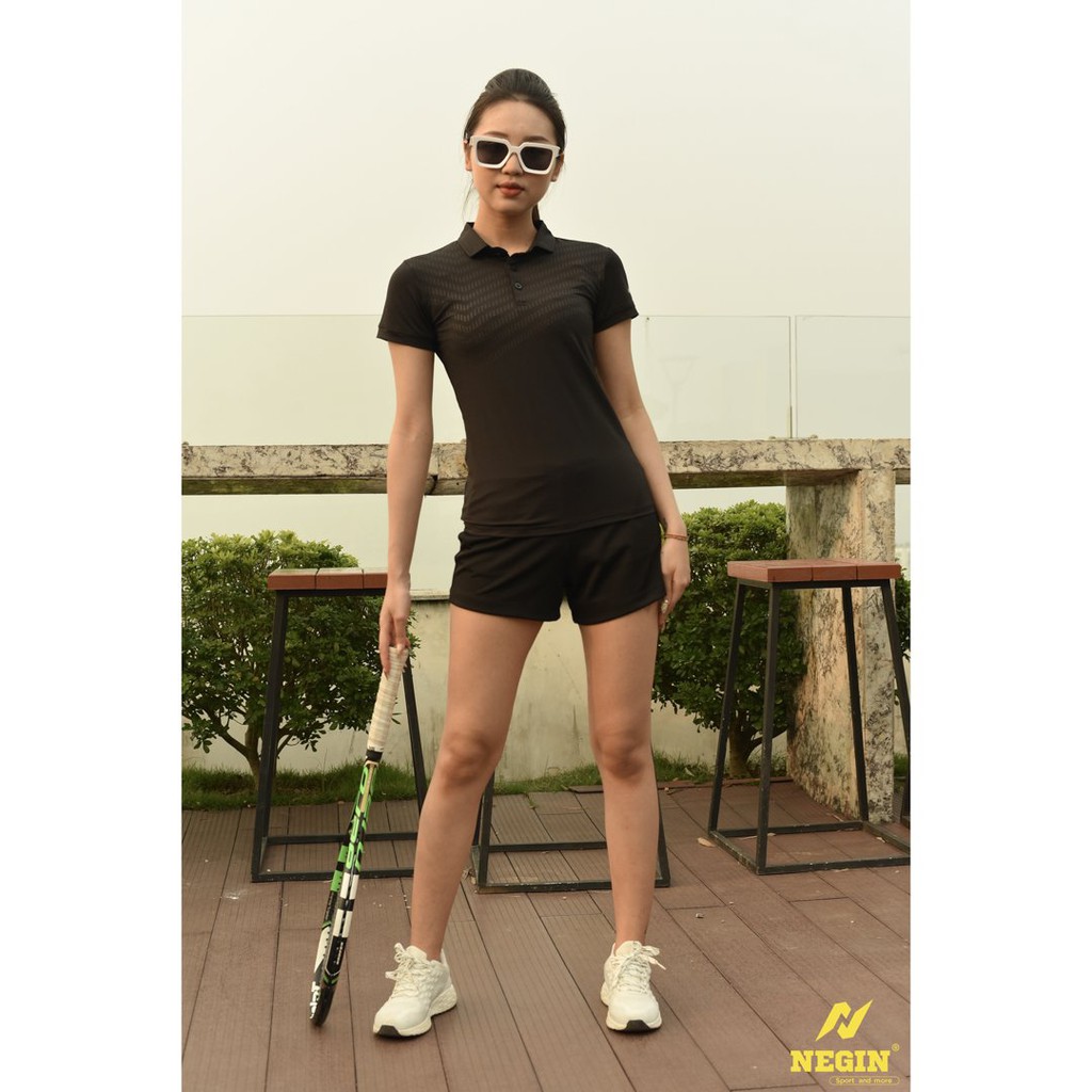 Áo Polo Nữ NEGIN Tay Ngắn Với Điểm Nhấn Thiết Kế Tinh Tế Trước Ngực, Chất Liệu Vải Kháng Khuẩn Tốt AND323W
