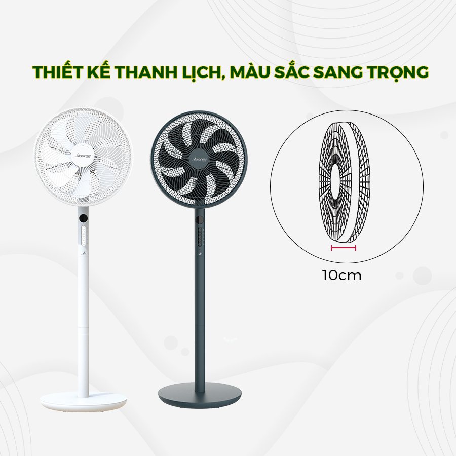 Quạt cây tích điện gấp gọn thông minh, điều khiển bằng giọng nói Dreamer DHA-SSF136G Thái Lan bảo hành 36 tháng - Befoyo