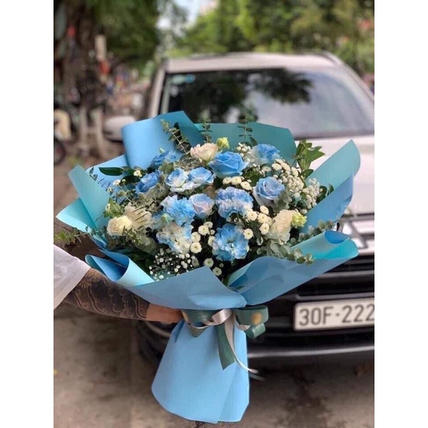 Giấy trơn 2 mặt bó hoa, gói quà [Tập20tờ]