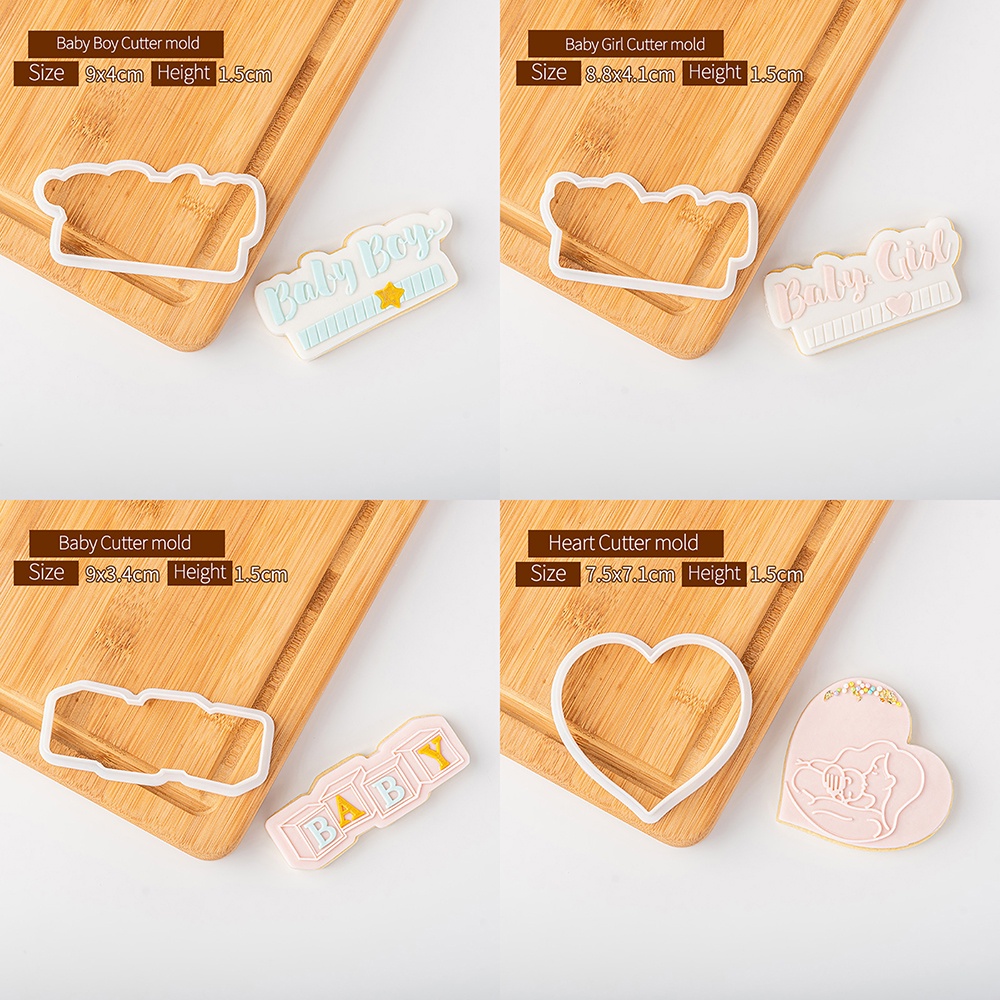 Khuôn Cắt Trang Trí Bánh Ngọt Bằng Acrylic In Nổi Họa Tiết Chữ Mommy To Be Baby Dễ Thương Dùng Trang Trí
